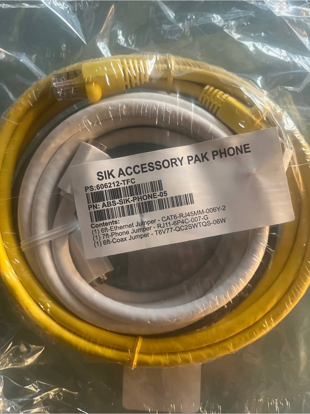 NWT Sealed Spectrum SIK accessory PAK  Phone SET Ethernet & Phone & Coax Jumpers